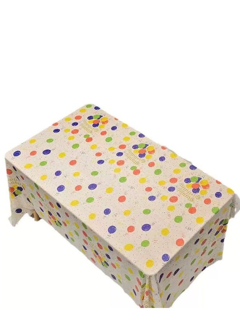 Colorful Balloon Party Tablecloth Party Tablecloth Layout  Birthday Party Tablecloth - Image 4