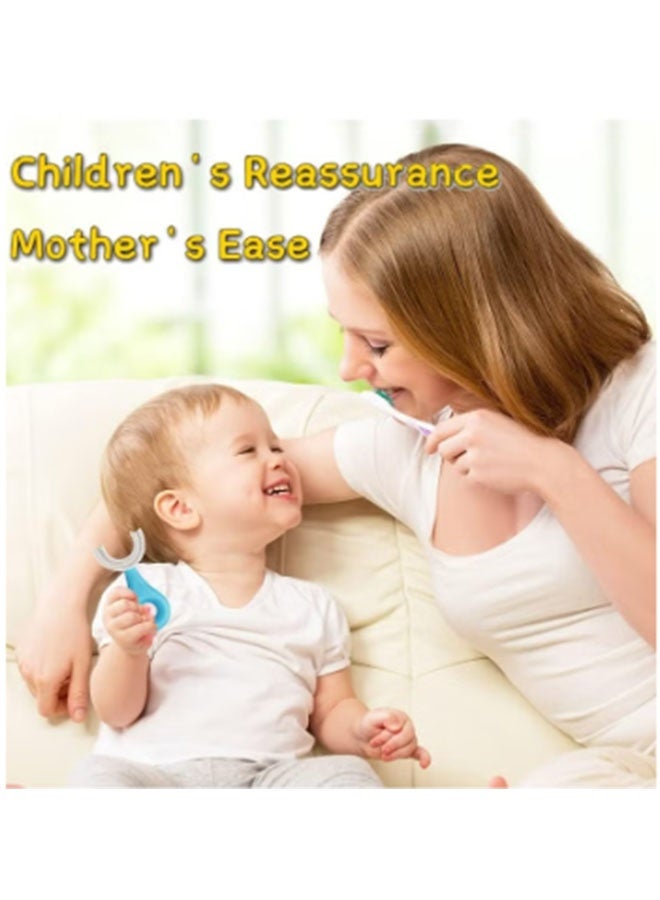 Fanski 2 PCS U-Shaped Toothbrush Kids, Manual Whole Mouth for Age 2-6, 360° Oral Teeth Cleaning Design - Image 4