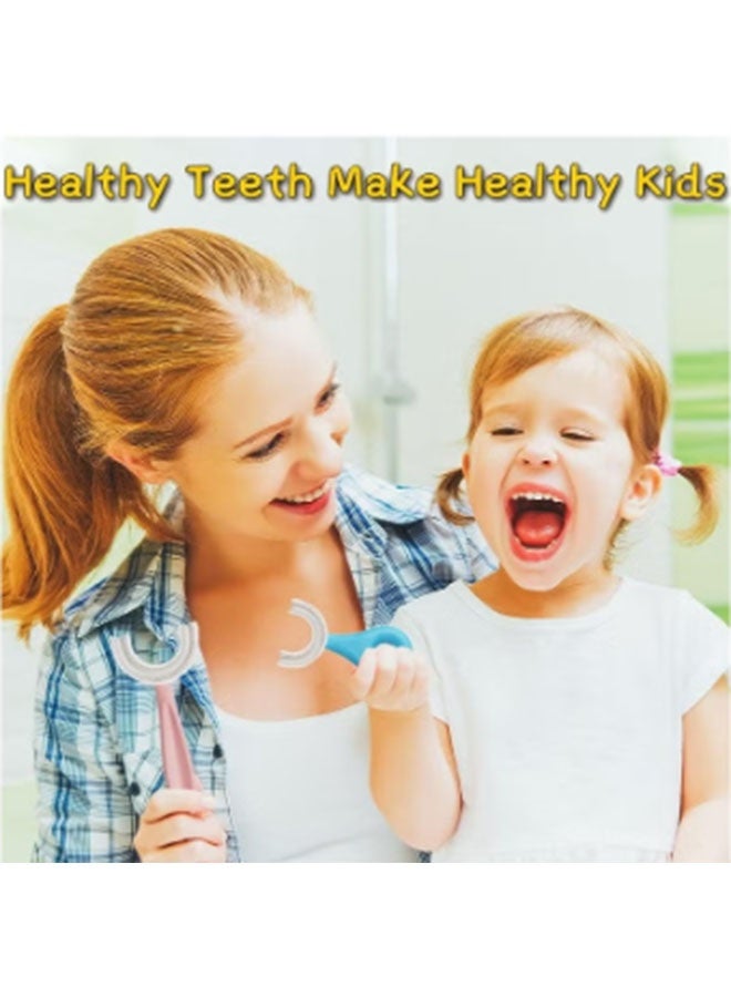 Fanski 2 PCS U-Shaped Toothbrush Kids, Manual Whole Mouth for Age 2-6, 360° Oral Teeth Cleaning Design - Image 3