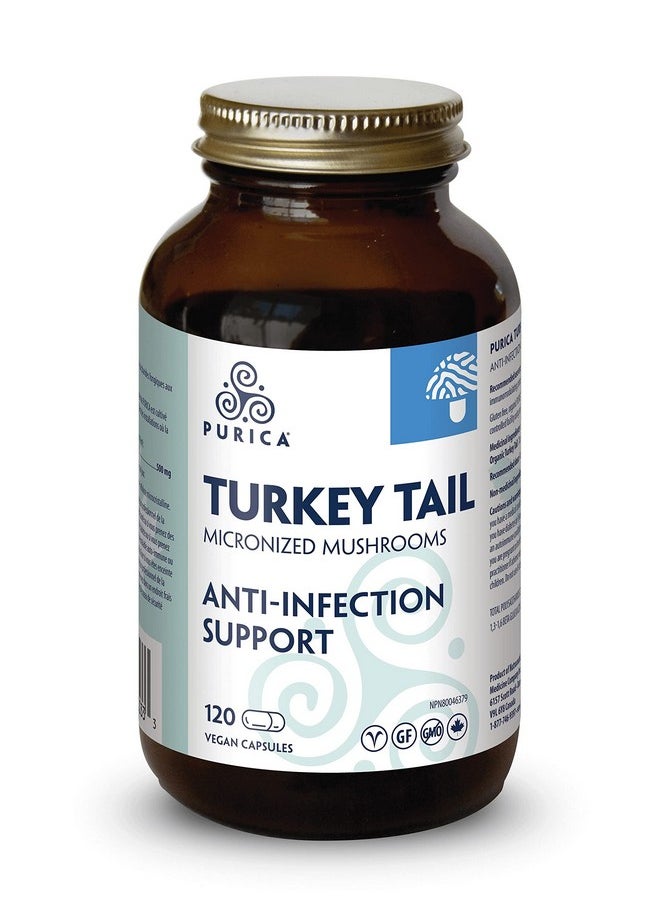 Purica 500Mg Coriolus Yunzhi Mushroom(Turkey Tail) 120 Capsules  - Image 1