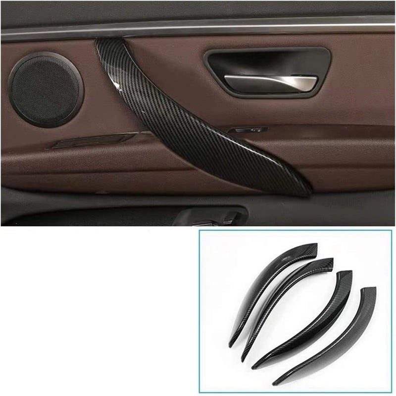 DEMULAX Carbon Look Interior Door Handle Cover Trim for BMW - Image 2