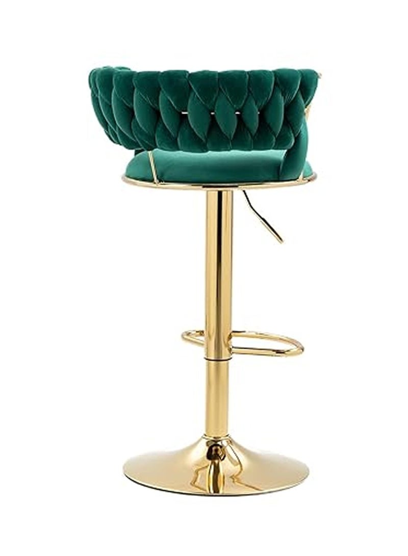 DubaiGallery Luxury bar Stool,Modern Round Adjustable Reception Chair, Gold Velvet Bar Chair, Kitchen high Dining Chair , Height Adjustable and 360° Swivel. Suitable for bar, Home, office, Cafe - Image 1