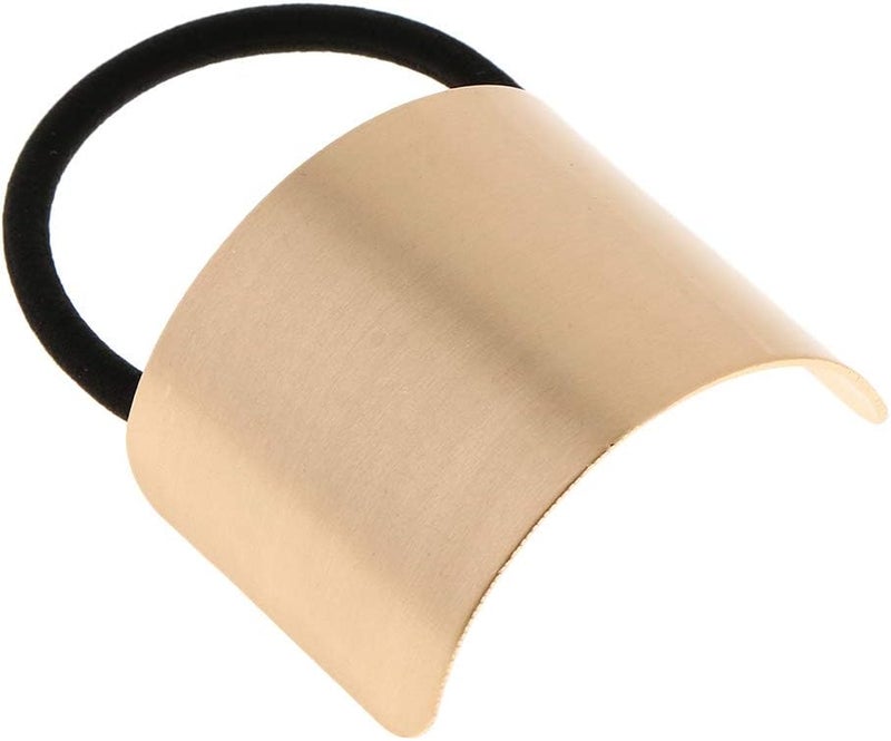 klarako Women Girl Stylish Hair Band Metal Hair Cuff Wrap Ponytail Holder Ring Rope Headwear Gold, as described - Image 2