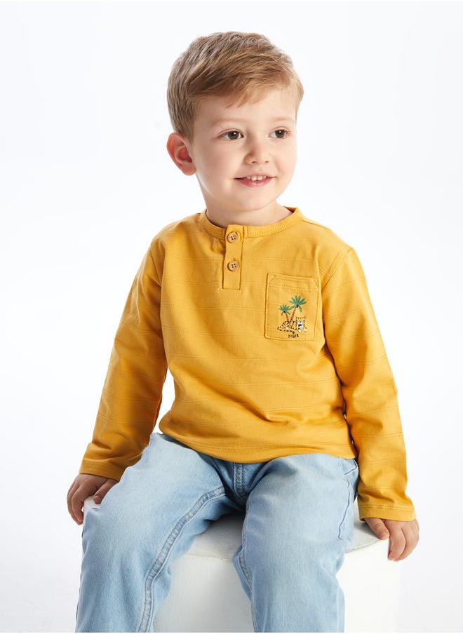 LC WAIKIKI - Crew Neck Long Sleeve Baby Boy T-Shirt - Image 1