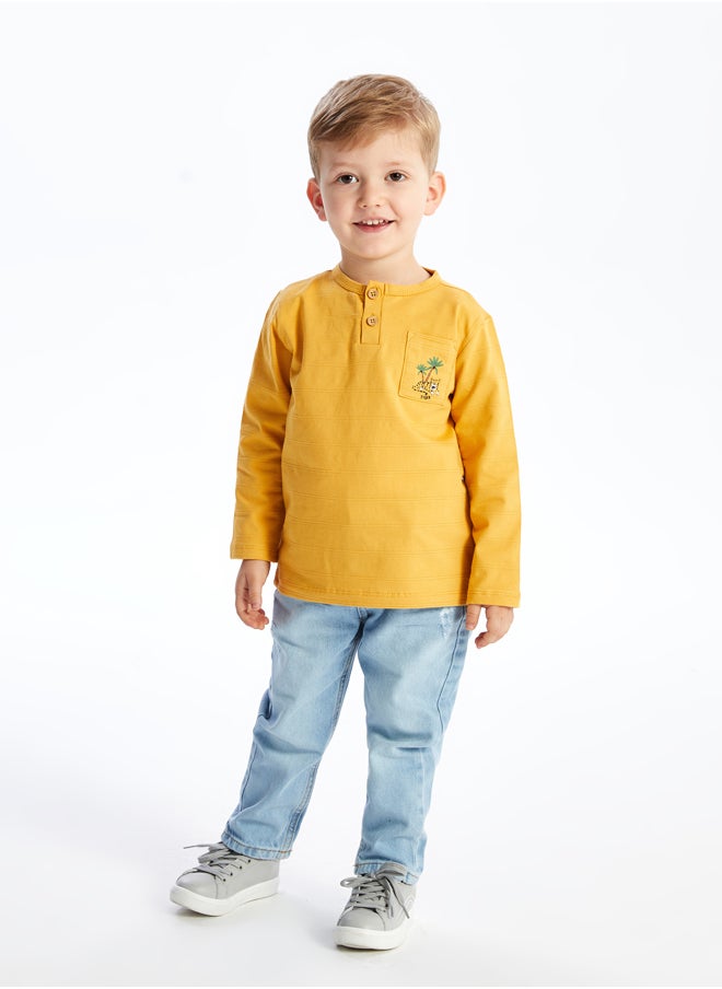 LC WAIKIKI - Crew Neck Long Sleeve Baby Boy T-Shirt - Image 1