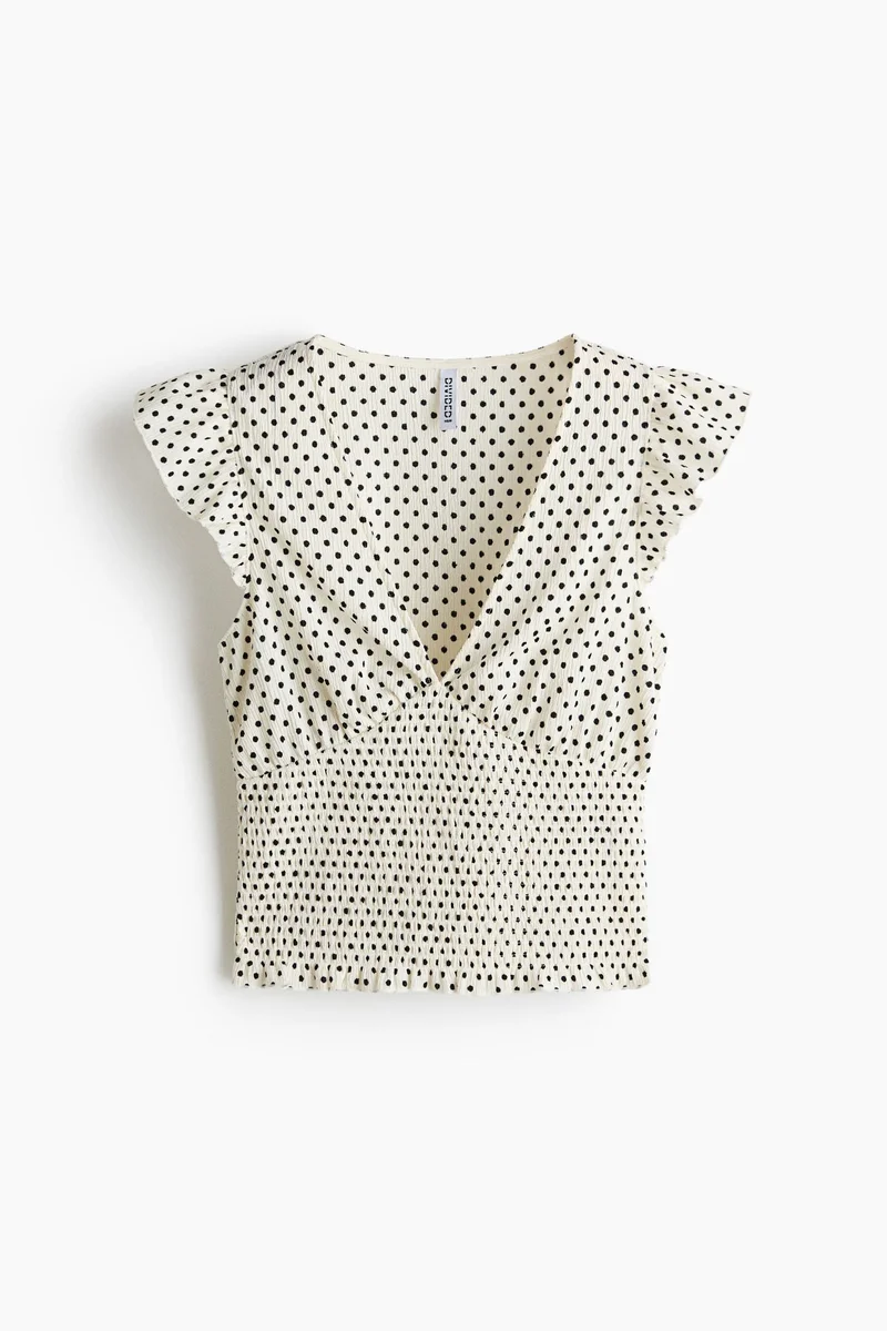 H&M  Textured jersey top for Women | Best Price UAE