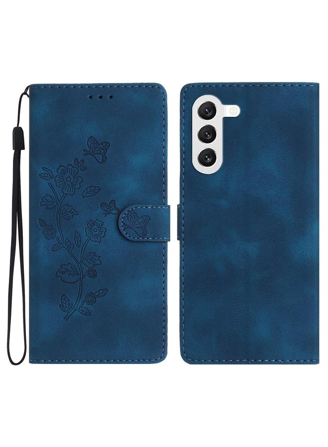 S-TOP Case For Samsung Galaxy S24 5G Flower Butterfly Embossing Pattern Leather Phone Case - Image 1