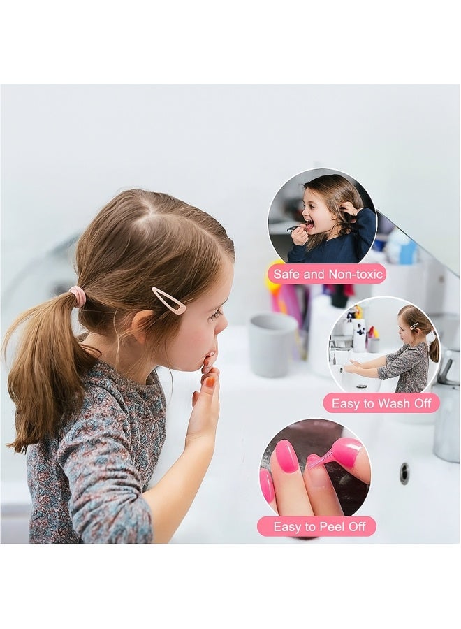 REZZOSS Princess Makeup Set for Girls 5+ Easily Washable Kids Makeup Kit with Safe Non-Toxic Cosmetics, Pretend Play Beauty Set for Little Girls, Washable Makeup Remover, Nail Polish, Lip Gloss, Eyeshadow & Accessories – Perfect Gift Box for Princess Look - Image 3