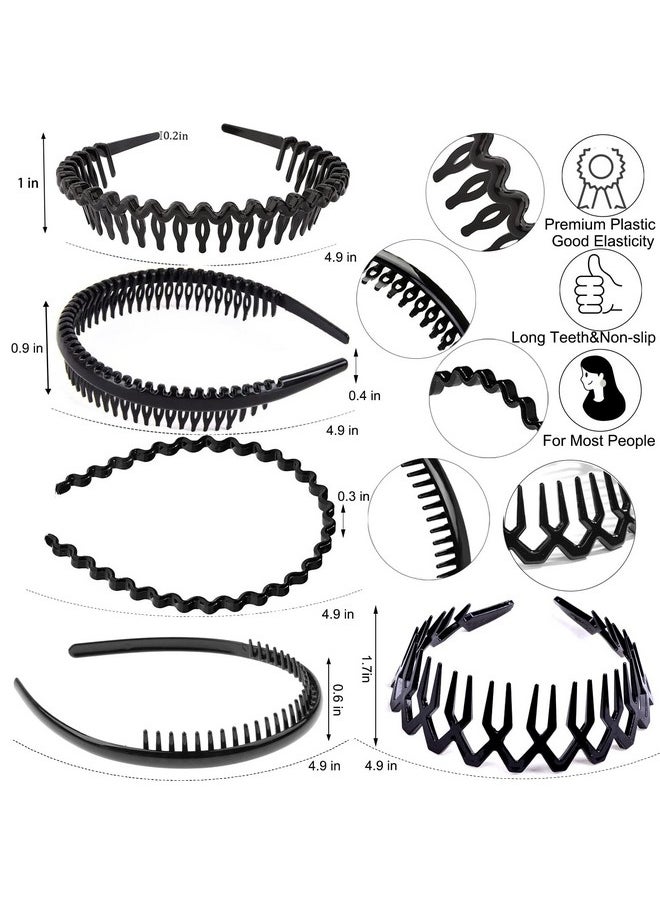 10 Pcs Non Slip Fashion Effortless Plastic Headbands With Teeth Skinny Hair Accessories Bands Combs For Women Men Teen Girls - pzsku/Z9AAF8F046DE5E85051A7Z/45/_/1734182973/8fc3f6eb-7a01-4a3d-807d-4283a2df97ca