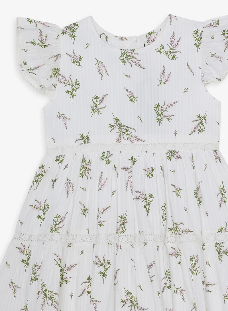 Ripples Girls Printed Cotton Dress