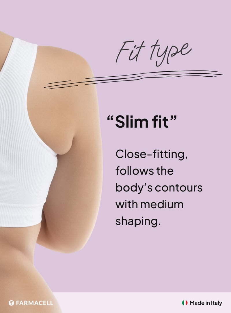 Farmacell 618 (White, L) Wireless Shaping Push-Up Bra for Women, Seamless Shapewear for Women, Made in Italy - Image 5