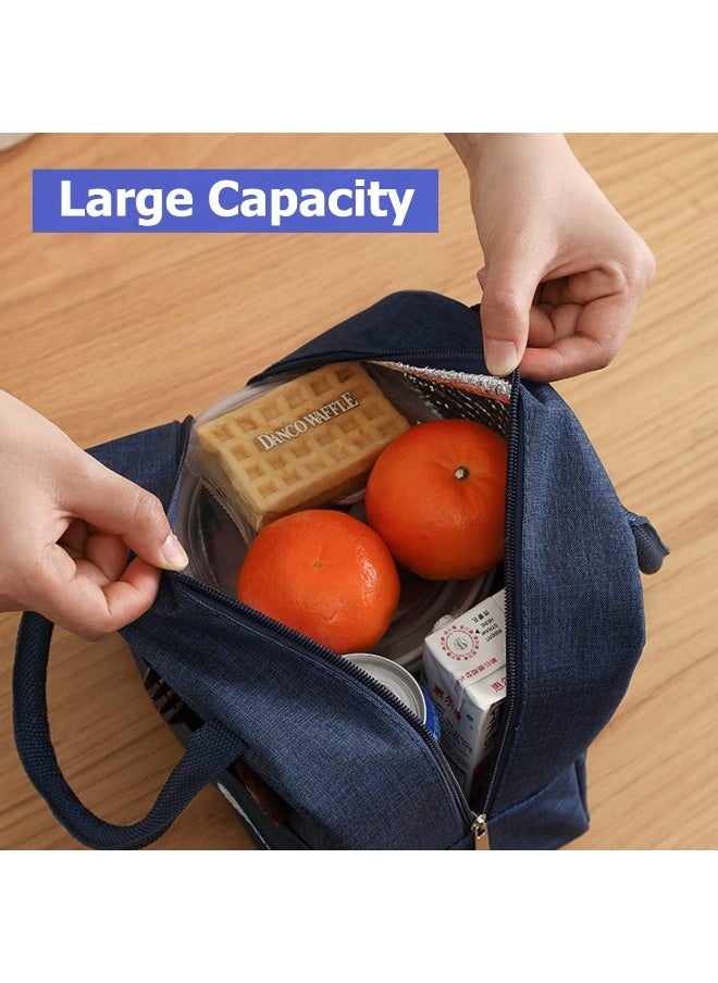 ECVV - Ecvv Black Lunch Bag Reusable Insulated Lunch Tote Bag Waterproof And Durable Lunch Cooler Handbags For Office Work School Picnic Hiking Beach Fishing - Image 1
