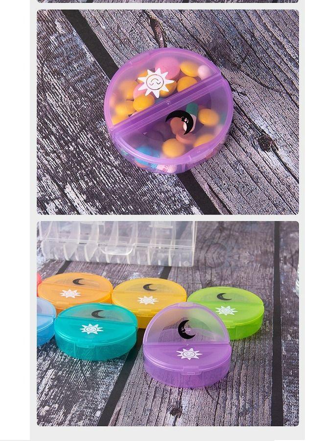 McDou Seven Days Round Mini Travel Moistureproof  Pill Box - Image 5