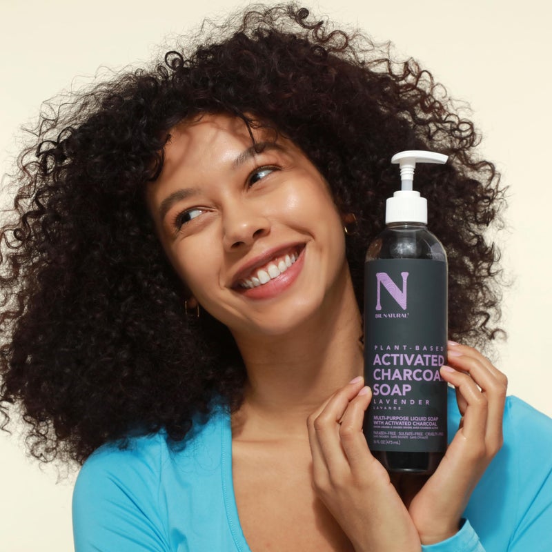 Dr. Natural Activated Charcoal Liquid Soap - Anti Acne and Blemishes - Deep Cleansing Body Wash - Gentle Body Soap for Clear Skin - Lavender - 16 oz - Image 5