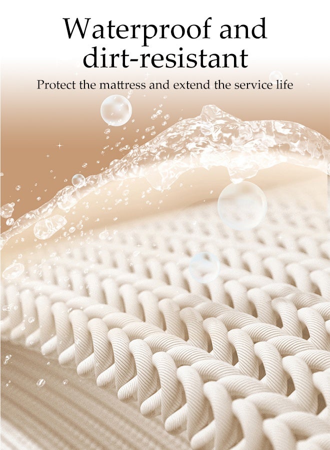 DUNISO Waterproof Mattress Protector Comfort Bedding Fitted Sheet Double Extra Deep Pocket Mattress Cover Ultra Soft Breathable Hypoallergenic Mattress Mattress Protector All around Elasticity Easy Fit Stretch Skirt Fitted Sheet - Image 4