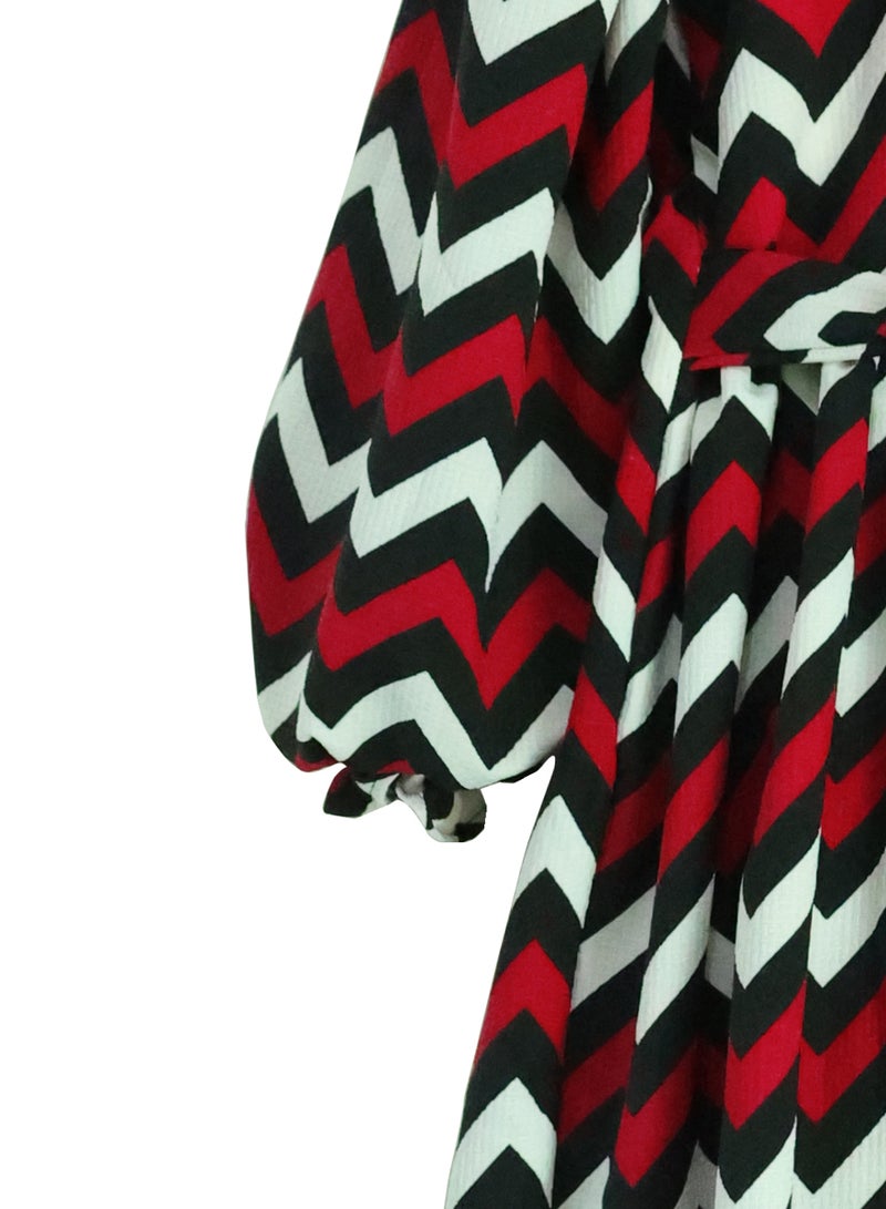 كيدابهو فستان أطفال سموكيد للبنات - شيفرون شيك - Image 4