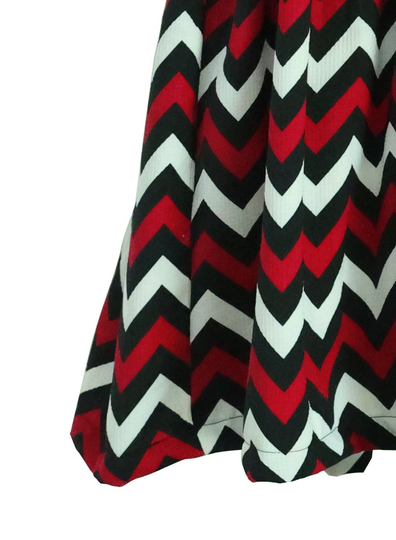 كيدابهو فستان أطفال سموكيد للبنات - شيفرون شيك - Image 3