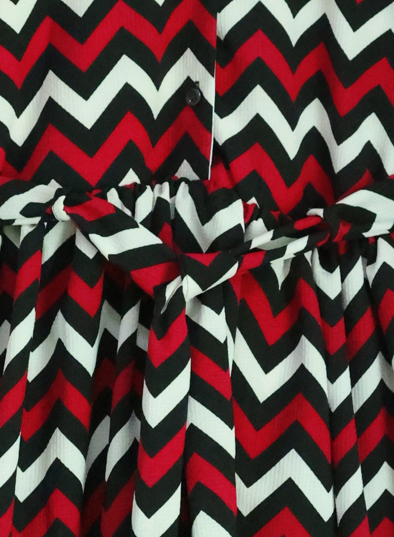 كيدابهو فستان أطفال سموكيد للبنات - شيفرون شيك - Image 5