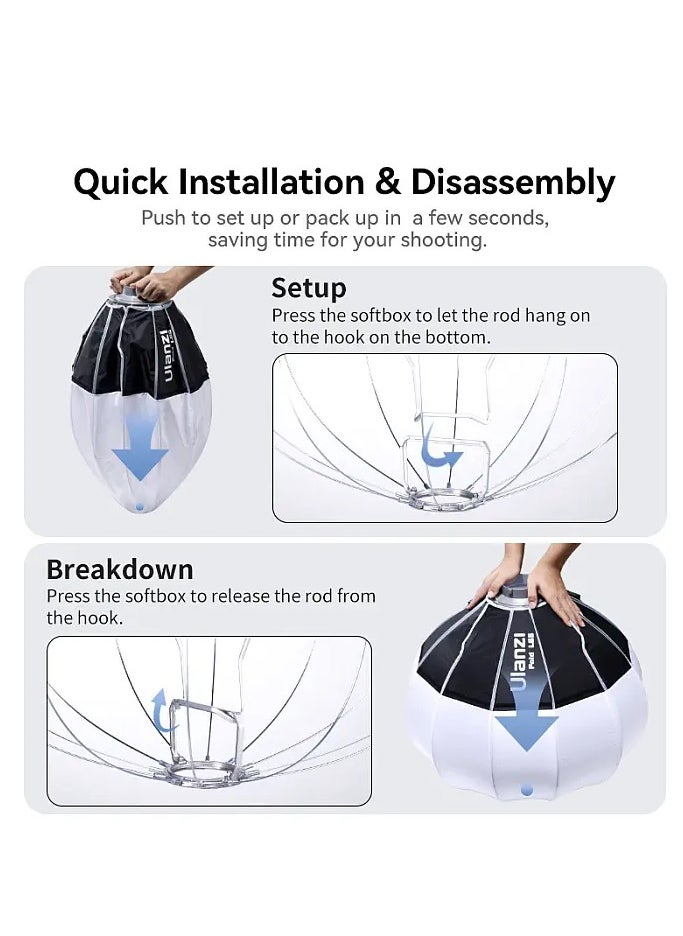 Ulanzi Ulanzi L063 Lantern Softbox Universal Mount 80cm  - Image 4