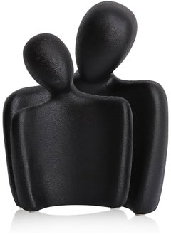 Generic Topsky Modern Home Decor Sculptures Statues, 10'' Contemporary Sculpture Couple Art Ceramic Sculpture, Romantic Love Statue Figurine For Home, Bedroom, Livingroom, Office Decor Black  - Image 1