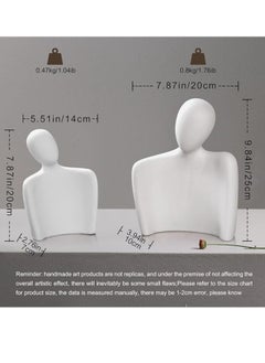 Generic Topsky Modern Home Decor Sculptures Statues, 10'' Contemporary Sculpture Couple Art Ceramic Sculpture, Romantic Love Statue Figurine For Home, Bedroom, Livingroom, Office Decor Black  - Image 3