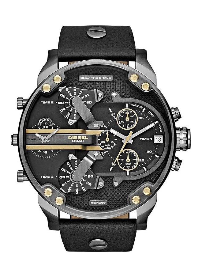 DIESEL Diesel men's imported waterproof leather wristwatch 2.0-DZ7348  - Image 3