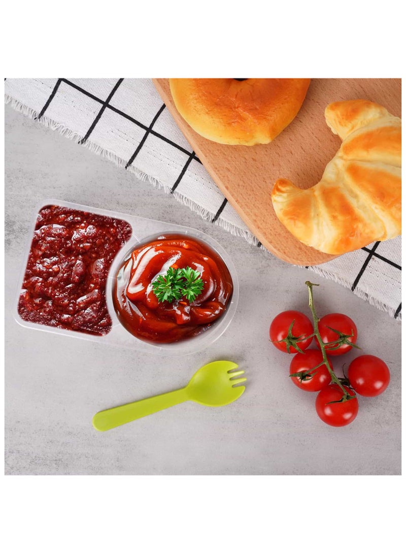 Anmi 50pcs Food Storage Containers with Lids, 5oz Snack Containers with 50pcs Spoons - Image 4