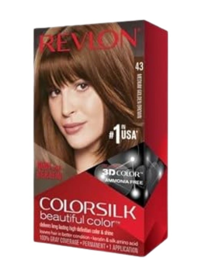 REVLON COLORSILK - MEDIUM GOLDEN BROWN 43