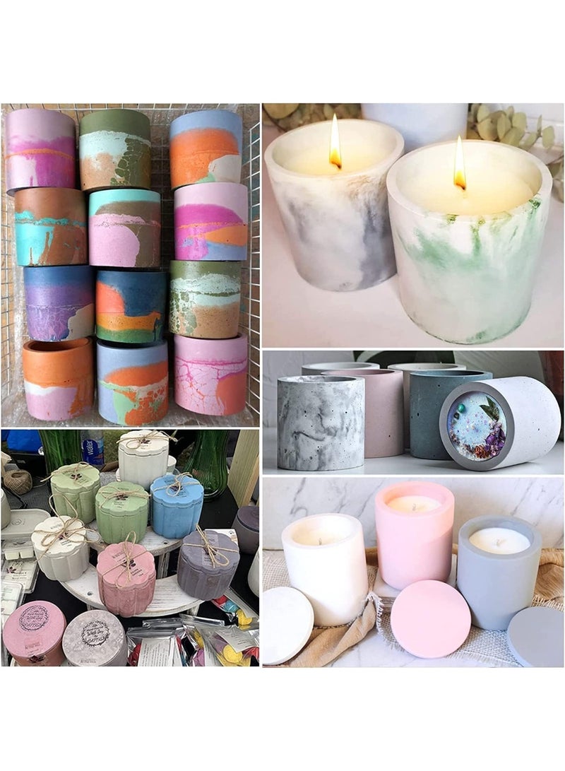 Candle Jar Molds, Silicone Concrete Molds, For Candle Holder With Lids, Resin Silicone Molds, Not Easier to Deform, Drop Proof, Warm Home Decor, for Candle Making Supplies - Image 2