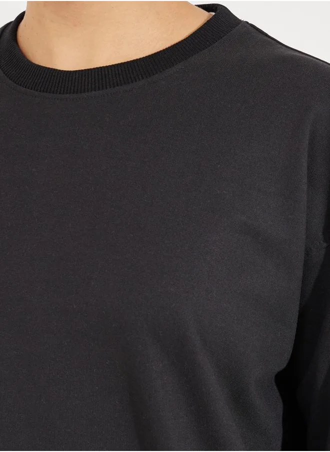 Styli Oversized Solid Longline Sweatshirt