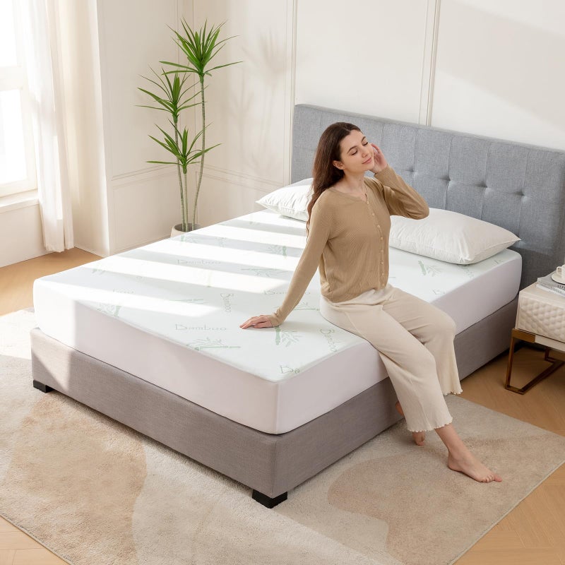 Flippeddream Bamboo Mattress Protector Full Size (54"" x 75"") : 100% Waterproof  Cooling Experience Unrivaled Comfort Perfect for Every Family - Image 5
