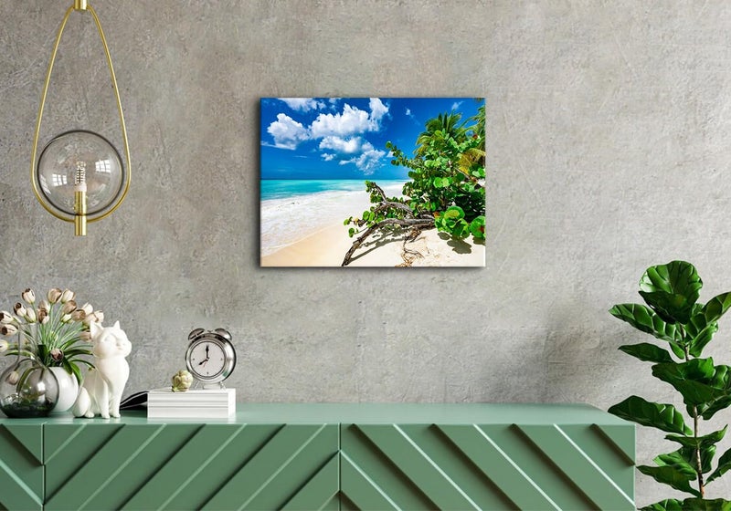 YOOOAHU Blue Ocean Canvas Wall Art - Florida Beach Scene - Image 5