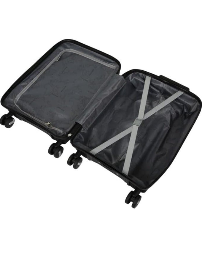 Milan Unisex Spinner Luggage Set - 4 Pieces - Black. Made of unbreakable polypropylene.  - Image 4