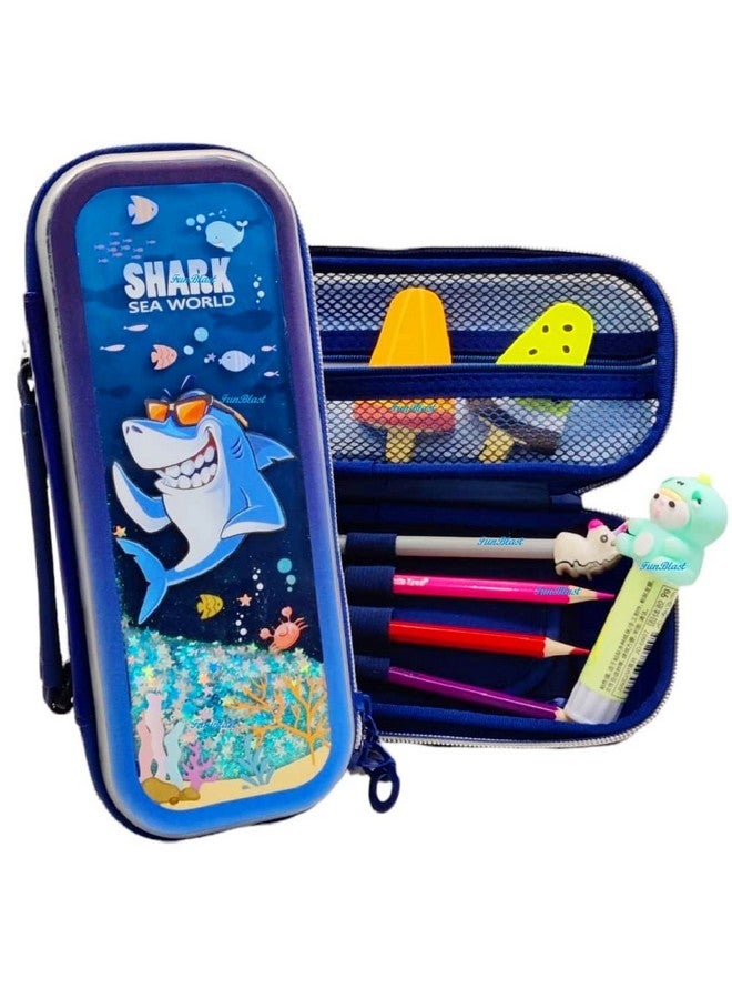 فنبلاست حقائب أقلام فن بلاست للأولاد - حقيبة متعددة الأغراض بسحاب للأولاد في المدارس، صندوق منظم للأدوات المكتبية، حقيبة أقلام أنيقة لأطفال المدارس، هدية إرجاع للأطفال - Image 1
