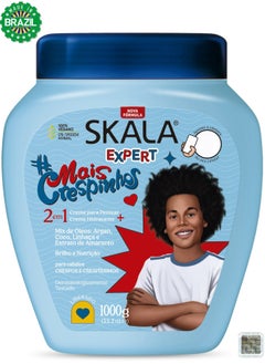 SKALA Mais Crespinhos 2-in-1 Conditioner and Treatment Cream The Perfect Solution For Girls With Curly Hair, Deep Hydration, Shiny and Defined More Curls 1000g ( Brazil )  - Image 1