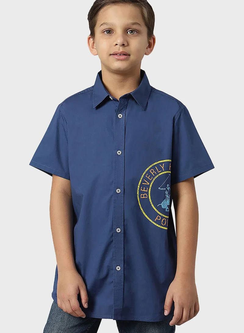 بيفرلي هيلز بولو كلوب Youth Logo Print Shirt