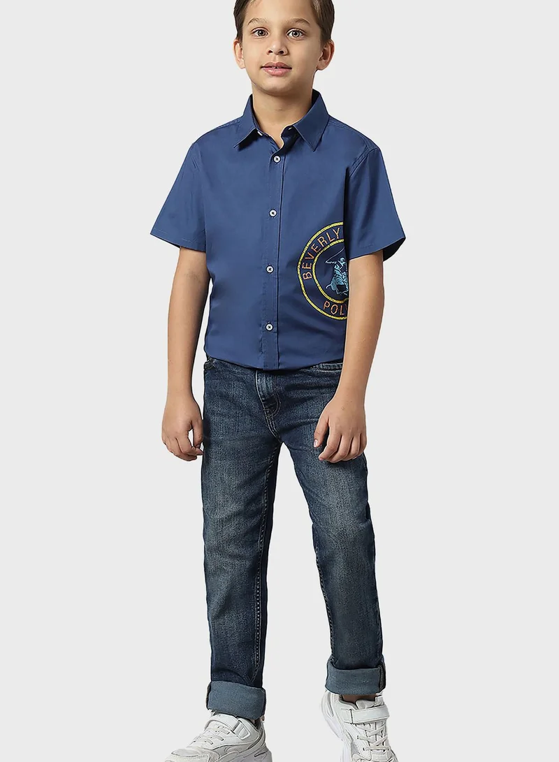 بيفرلي هيلز بولو كلوب Youth Logo Print Shirt