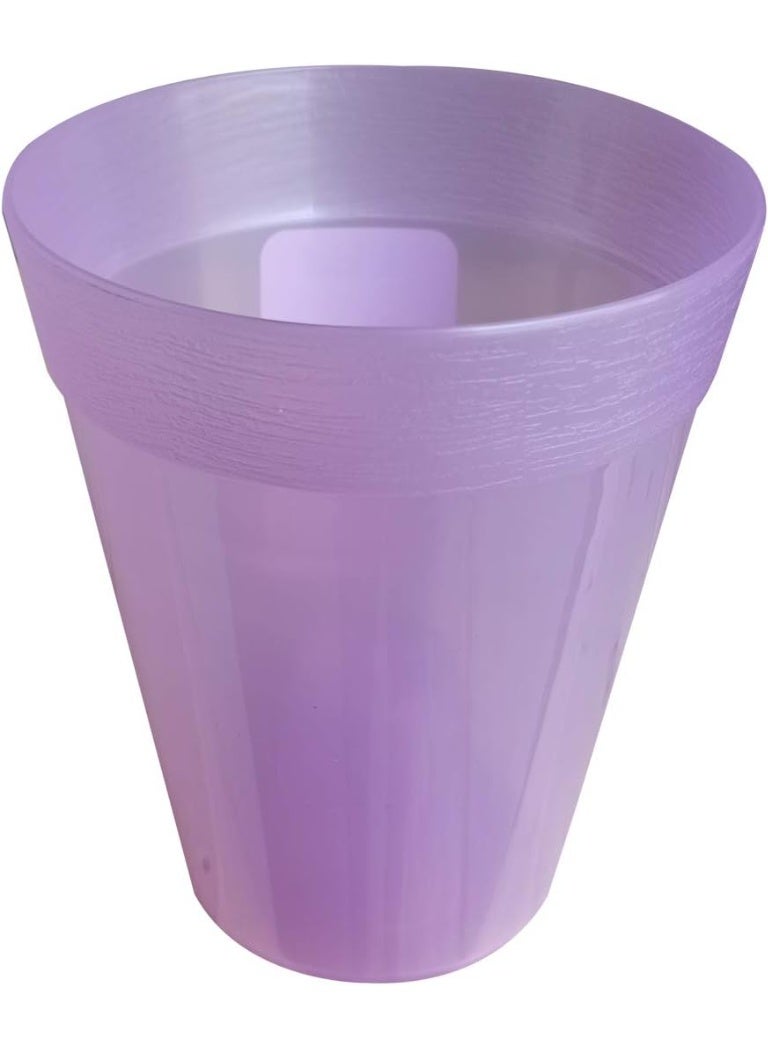 أيدل وعاء زهور بلاستيكي صغير دائري 10 سم و 17 سم - 0.7 لتر، 2.5 لتر زارع مصغر للنباتات الداخلية، الأعشاب، الصبار - وعاء خفيف للمنزل، المكتب والشرفة - Image 1