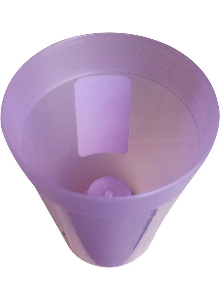 أيدل وعاء زهور بلاستيكي صغير دائري 10 سم و 17 سم - 0.7 لتر، 2.5 لتر زارع مصغر للنباتات الداخلية، الأعشاب، الصبار - وعاء خفيف للمنزل، المكتب والشرفة - Image 5