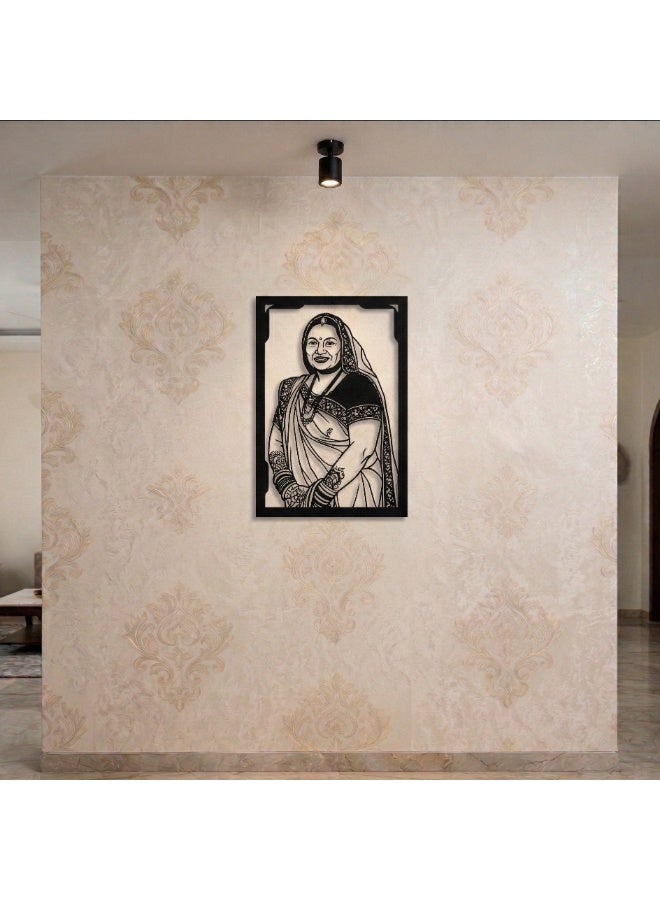 ارتيكرا لوحة جدارية ثلاثية الأبعاد مطبوعة حسب الطلب من ARTIQRA - إطار صور شخصي منخفض التجسيم، ديكور عصري بسيط، تركيب خفيف الوزن بدون حفر، لمسة نهائية سوداء غير لامعة، هدية فريدة مخصصة (متوسط/كبير) - Image 4