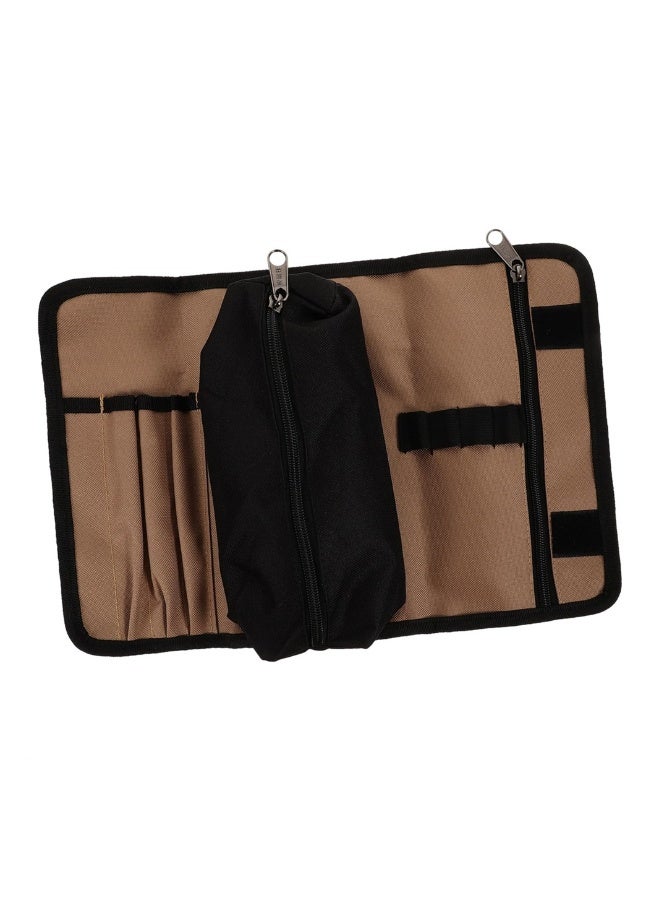 Generic Roll Hand Tool Bag, Canvas Zipper Pouch Multi Function Pencil Case, 600D Oxford Fabric Portable Tool Pouch, Storage Bag, Wrench Roll Up Tool Bag for Electrician, Plumber, Carpenter - Image 1