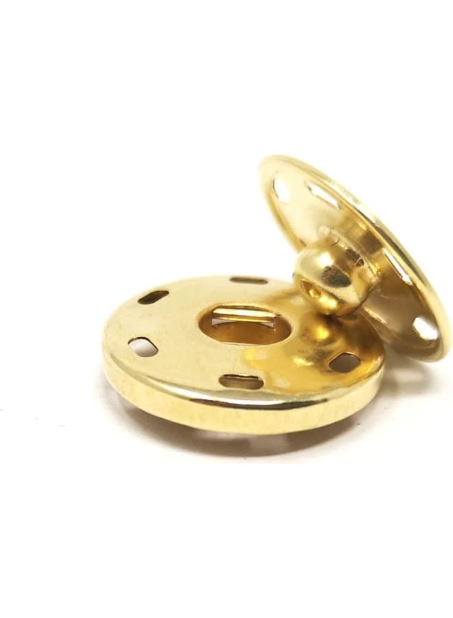 50 Sets Metal Snap Fastener Press Stud Sewing Button for Dress Clothing Bags Glod 19mm  - Image 1