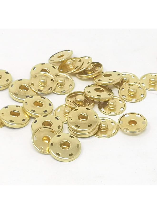 50 Sets Metal Snap Fastener Press Stud Sewing Button for Dress Clothing Bags Glod 19mm  - Image 3