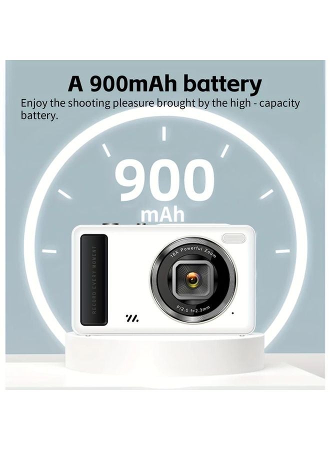 Black DC15 Mini Portable Camera 4K 64MP Anti Shake 18x Zoom 900mAh Battery - Image 2