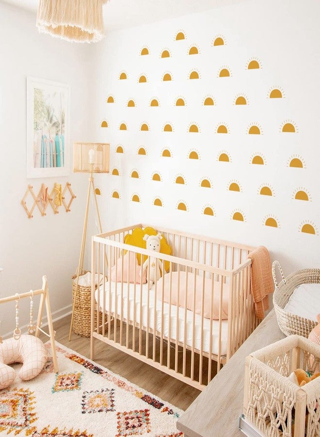 Alwayspon 18Pcs Yellow Orange Boho Art Wall Decals, Peel and Stick Wall Stickers for Living Nursery Room Bedroom Wall Decor - Image 4
