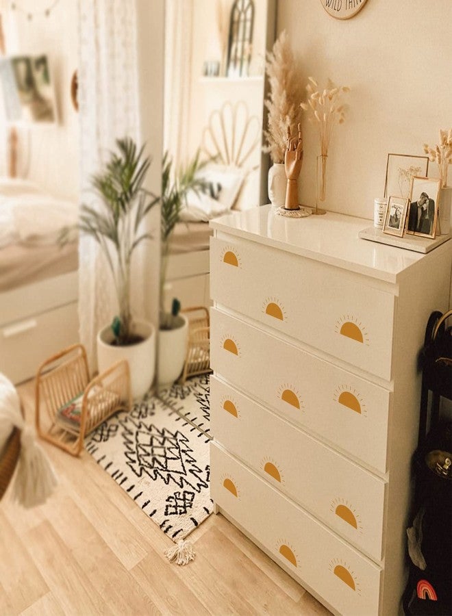 Alwayspon 18Pcs Yellow Orange Boho Art Wall Decals, Peel and Stick Wall Stickers for Living Nursery Room Bedroom Wall Decor - Image 3