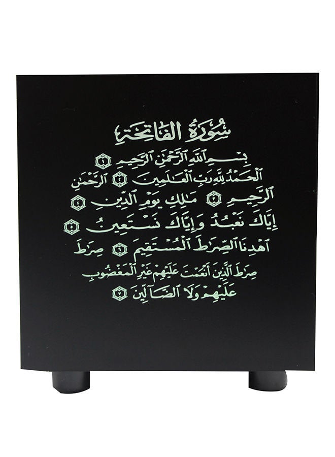 سندس مكبر صوت بطبعة آيات قرآنية ومزود بإضاءة ملونة أسود - Image 1