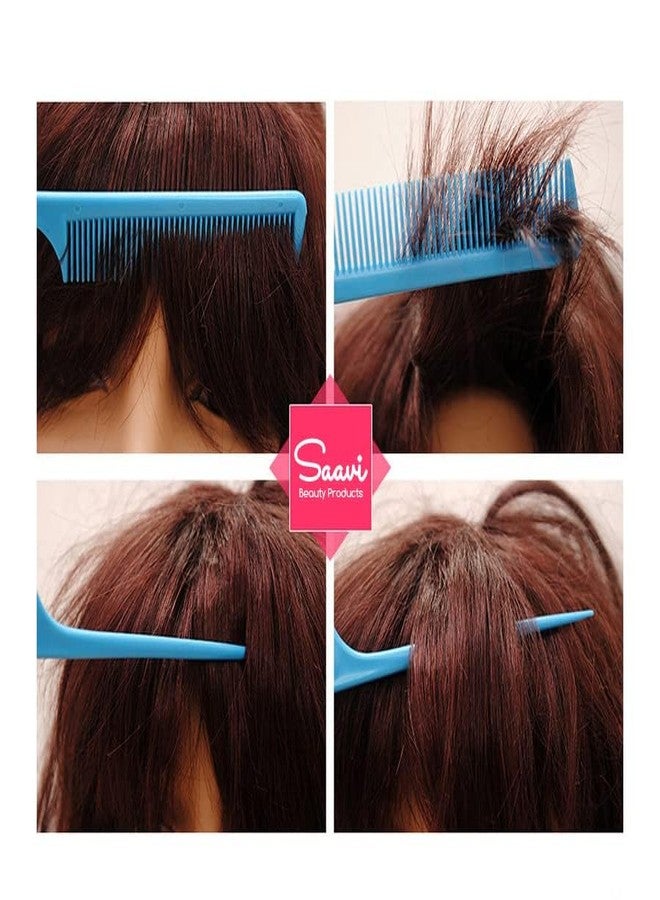 LooKat Salon Hair Comb, Hairdressing Barber Comb, Teasing Hair Comb for Women Men,Heat Resistant For Home 6 (Multicolor) - Image 3