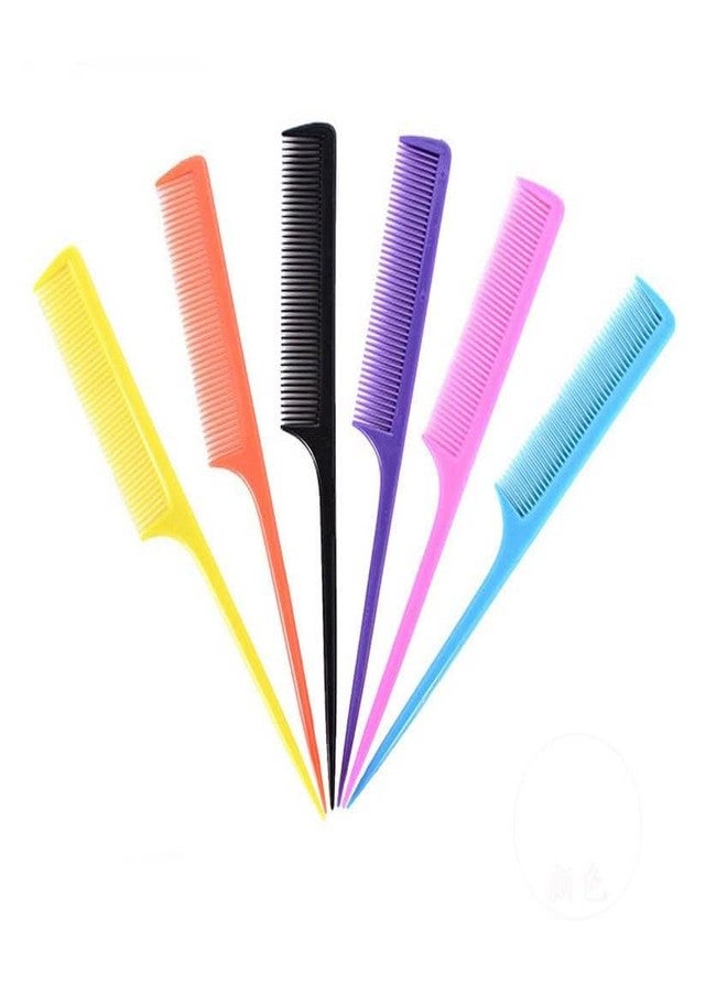 LooKat Salon Hair Comb, Hairdressing Barber Comb, Teasing Hair Comb for Women Men,Heat Resistant For Home 6 (Multicolor) - Image 1