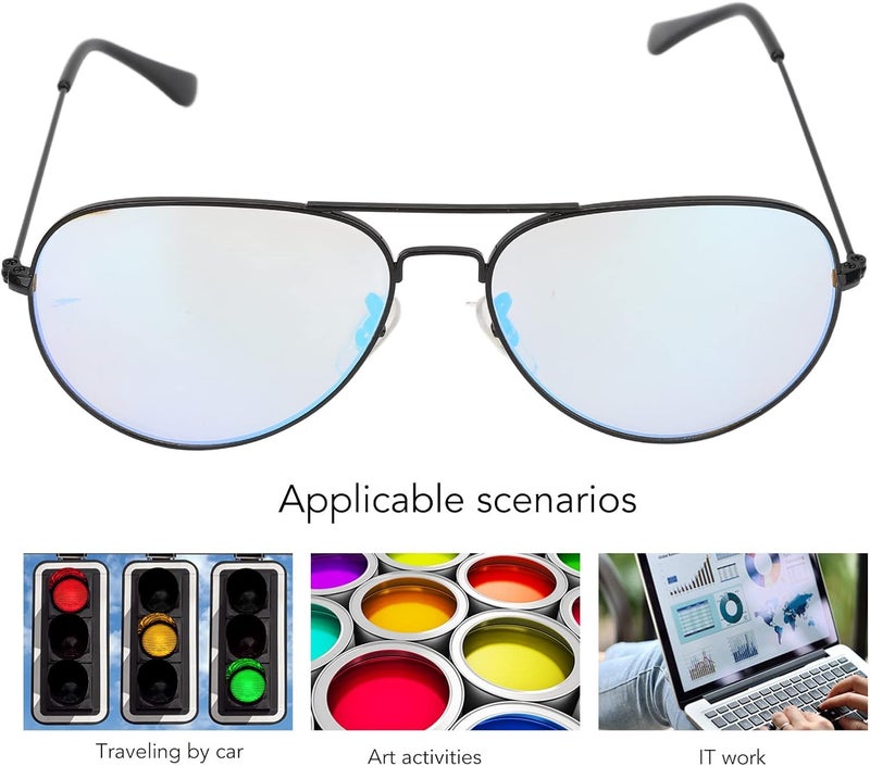 klarako Color Blind Glasses Red Green Color Blind Correcting Glasses Color Blue Light Blocking Glasses for Color Vision Disorder Color Weakness Color Blind Corrective Glasses Blind Glasses Color, Colorblind - Image 2